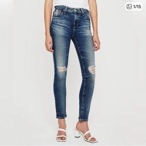 AG Jeans MARI High-Rise Straight 15 Year Mural Distressed detailing Size 30R
